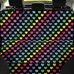 Rainbow Heart Pattern Print Pet Car Back Seat Cover