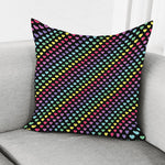 Rainbow Heart Pattern Print Pillow Cover