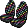 Rainbow Heart Pattern Print Universal Fit Car Seat Covers