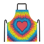 Rainbow Heart Tie Dye Print Apron