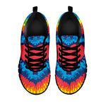 Rainbow Heart Tie Dye Print Black Sneakers