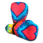 Rainbow Heart Tie Dye Print Boxing Gloves