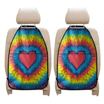 Rainbow Heart Tie Dye Print Car Seat Organizers