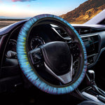 Rainbow Heart Tie Dye Print Car Steering Wheel Cover