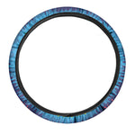 Rainbow Heart Tie Dye Print Car Steering Wheel Cover