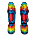 Rainbow Heart Tie Dye Print Muay Thai Shin Guards