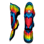 Rainbow Heart Tie Dye Print Muay Thai Shin Guard