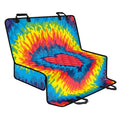 Rainbow Heart Tie Dye Print Pet Car Back Seat Cover