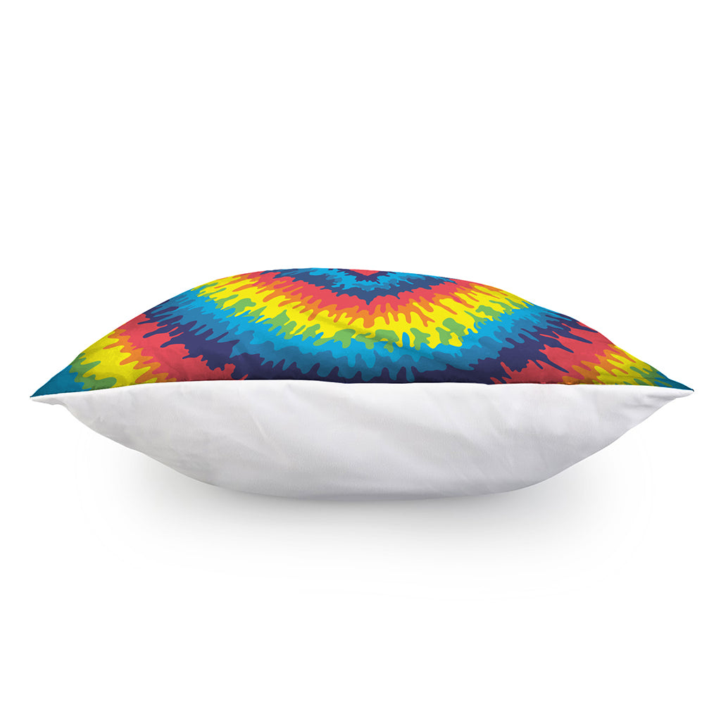 Rainbow Heart Tie Dye Print Pillow Cover