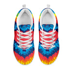 Rainbow Heart Tie Dye Print White Sneakers