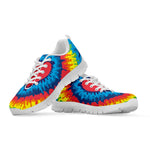 Rainbow Heart Tie Dye Print White Sneakers