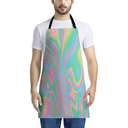 Rainbow Holographic Print Apron