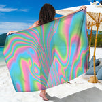 Rainbow Holographic Print Beach Sarong Wrap