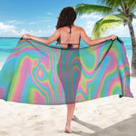 Rainbow Holographic Print Beach Sarong Wrap