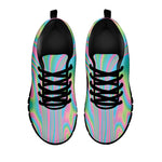 Rainbow Holographic Print Black Sneakers