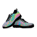 Rainbow Holographic Print Black Sneakers