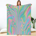 Rainbow Holographic Print Blanket