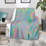 Rainbow Holographic Print Blanket