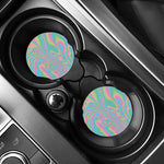 Rainbow Holographic Print Car Coasters