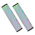 Rainbow Holographic Print Car Seat Belt Covers