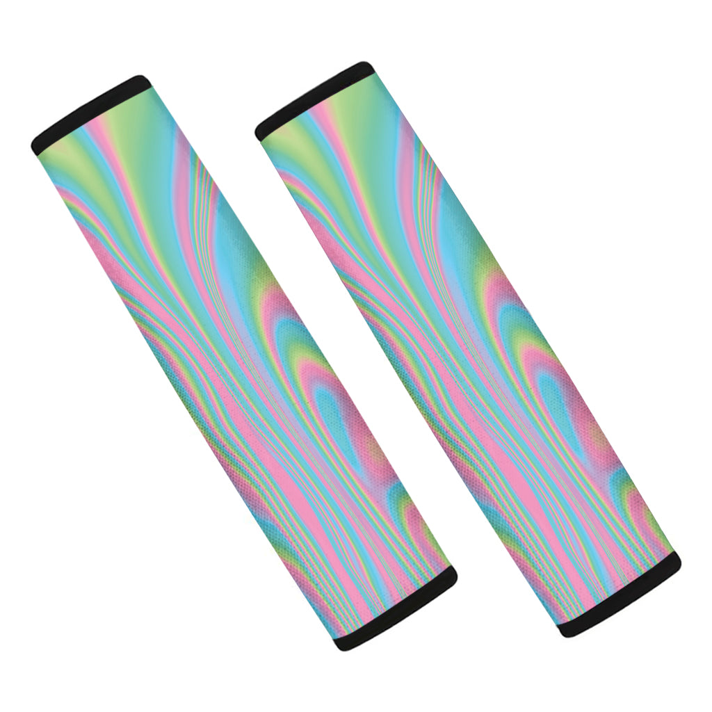 Rainbow Holographic Print Car Seat Belt Covers