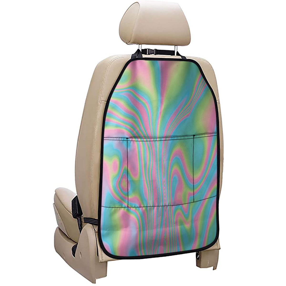 Rainbow Holographic Print Car Seat Organizers