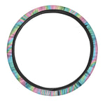 Rainbow Holographic Print Car Steering Wheel Cover