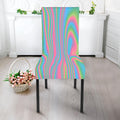 Rainbow Holographic Print Dining Chair Slipcover