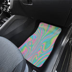 Rainbow Holographic Print Front and Back Car Floor Mats