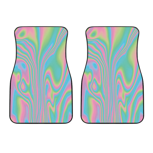 Rainbow Holographic Print Front Car Floor Mats