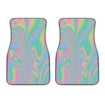 Rainbow Holographic Print Front Car Floor Mats