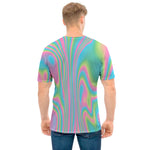 Rainbow Holographic Print Men's T-Shirt