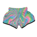 Rainbow Holographic Print Muay Thai Boxing Shorts