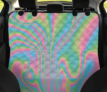 Rainbow Holographic Print Pet Car Back Seat Cover