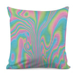Rainbow Holographic Print Pillow Cover