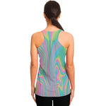 Rainbow Holographic Print Women's Racerback Tank Top