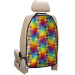 Rainbow Houndstooth Pattern Print Car Seat Organizers