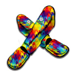 Rainbow Houndstooth Pattern Print Muay Thai Shin Guard