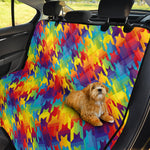 Rainbow Houndstooth Pattern Print Pet Car Back Seat Cover