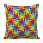 Rainbow Houndstooth Pattern Print Pillow Cover