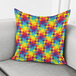 Rainbow Houndstooth Pattern Print Pillow Cover