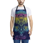 Rainbow Indian Elephant Print Apron