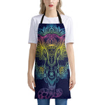 Rainbow Indian Elephant Print Apron