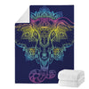 Rainbow Indian Elephant Print Blanket