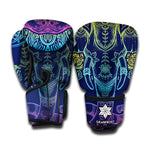 Rainbow Indian Elephant Print Boxing Gloves