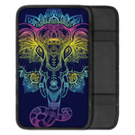 Rainbow Indian Elephant Print Car Center Console Cover