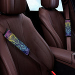 Rainbow Indian Elephant Print Car Seat Belt Covers