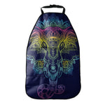 Rainbow Indian Elephant Print Car Seat Organizers