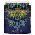 Rainbow Indian Elephant Print Duvet Cover Bedding Set
