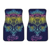 Rainbow Indian Elephant Print Front Car Floor Mats